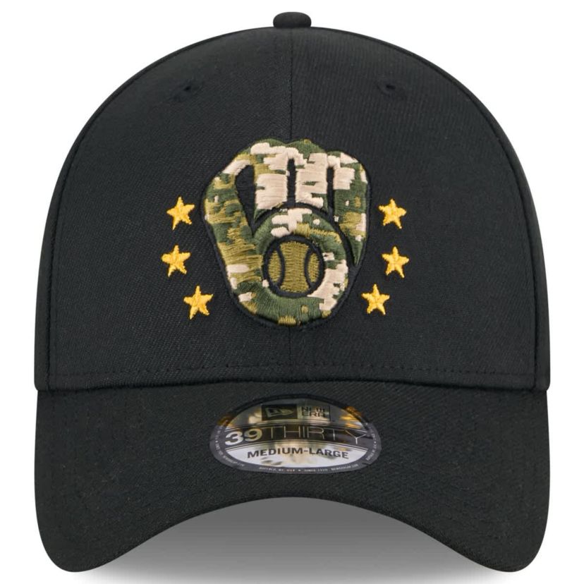 MLB Milwaukee Brewers 2024 Armed Forces Day 39THIRTY Flex Hat
