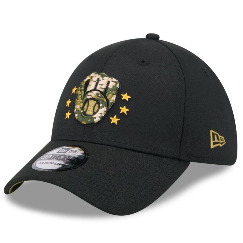 MLB Milwaukee Brewers 2024 Armed Forces Day 39THIRTY Flex Hat