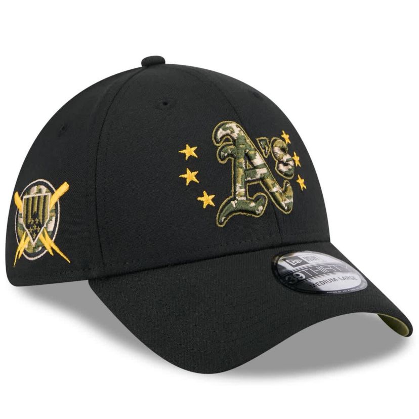Cooperstown Teams Oakland Athletics 2024 Armed Forces Day 39THIRTY Flex Hat