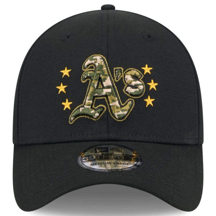 Cooperstown Teams Oakland Athletics 2024 Armed Forces Day 39THIRTY Flex Hat