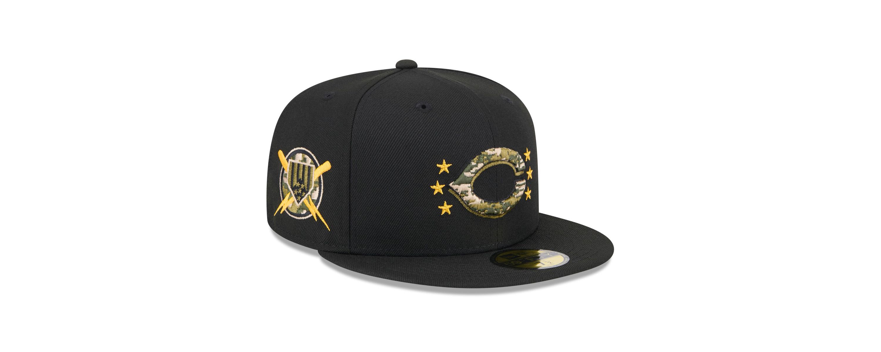 MLB Cincinnati Reds 2024 Armed Forces Day On-Field 59FIFTY Fitted Hat