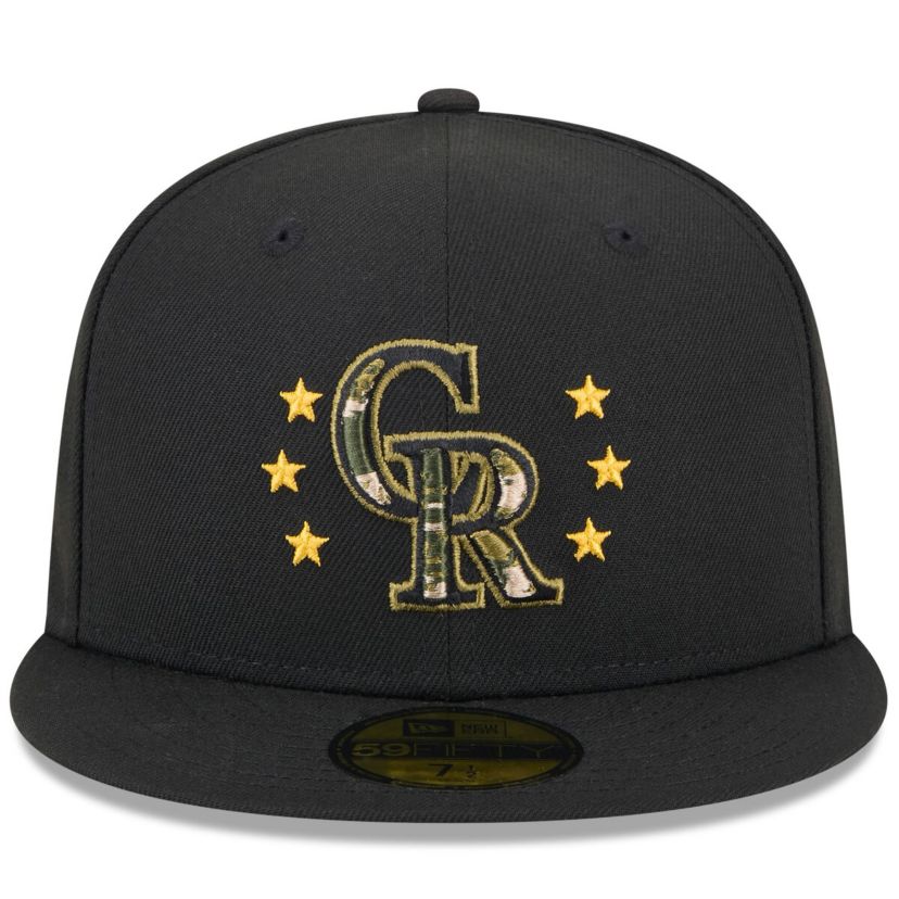 MLB Colorado Rockies 2024 Armed Forces Day On-Field 59FIFTY Fitted Hat