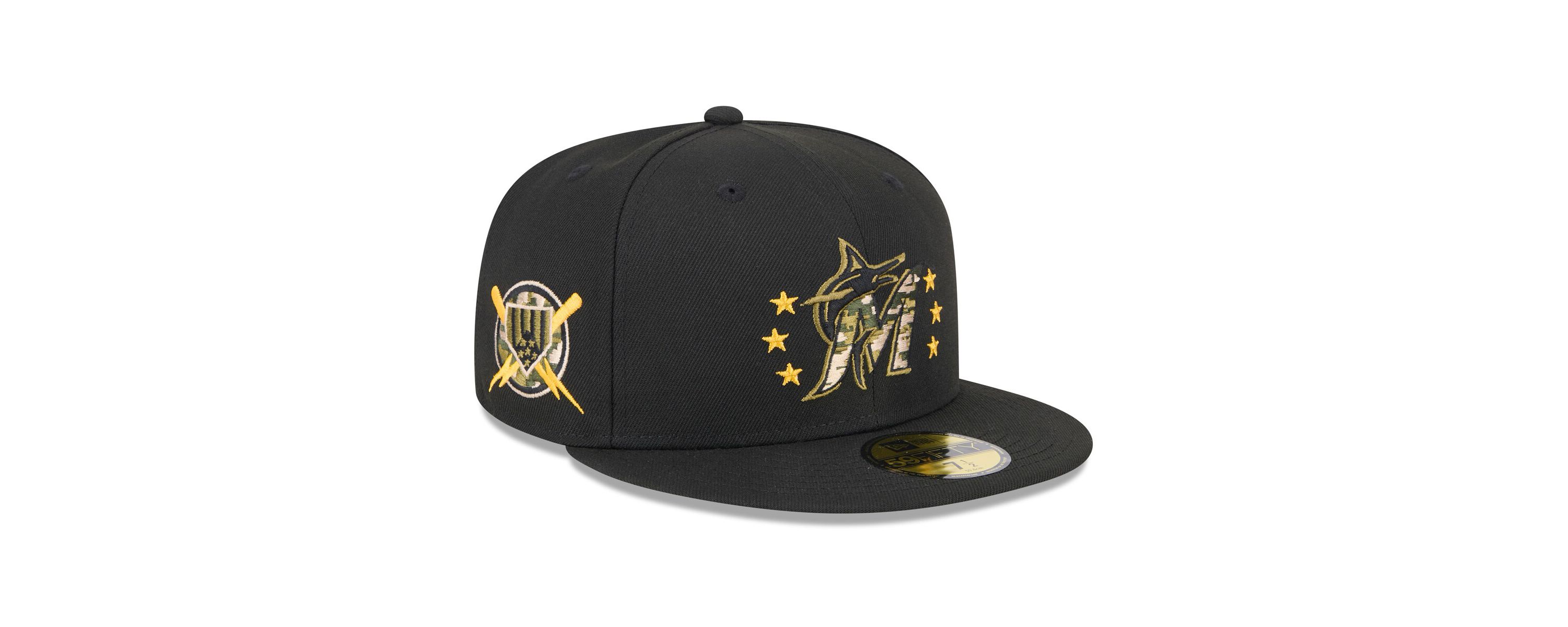 MLB Miami Marlins 2024 Armed Forces Day On-Field 59FIFTY Fitted Hat