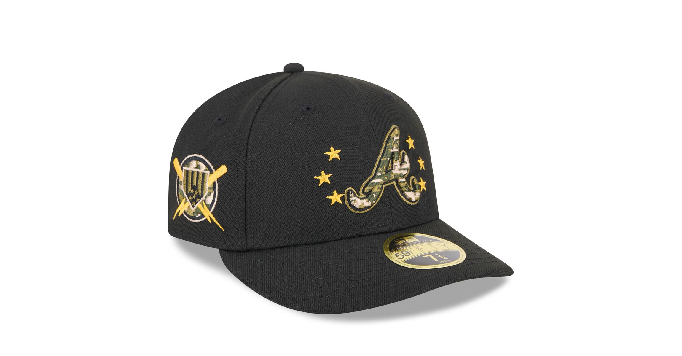 MLB Atlanta Braves 2024 Armed Forces Day Low 59FIFTY Fitted Hat