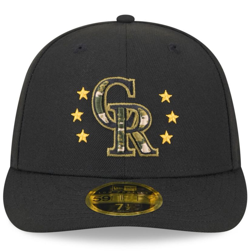 MLB Colorado Rockies 2024 Armed Forces Day Low 59FIFTY Fitted Hat