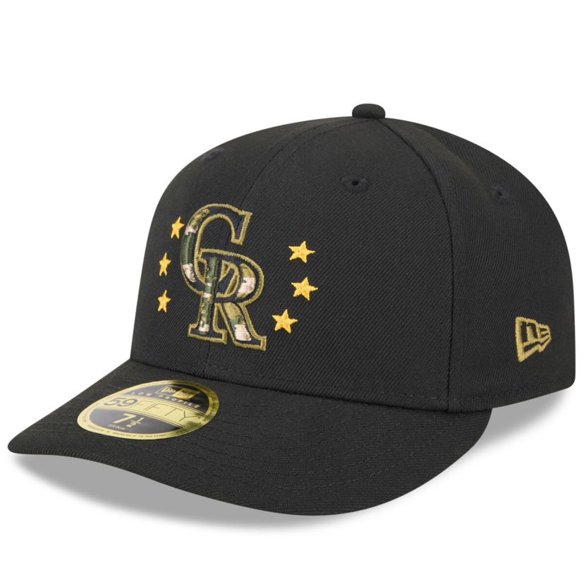 MLB Colorado Rockies 2024 Armed Forces Day Low 59FIFTY Fitted Hat