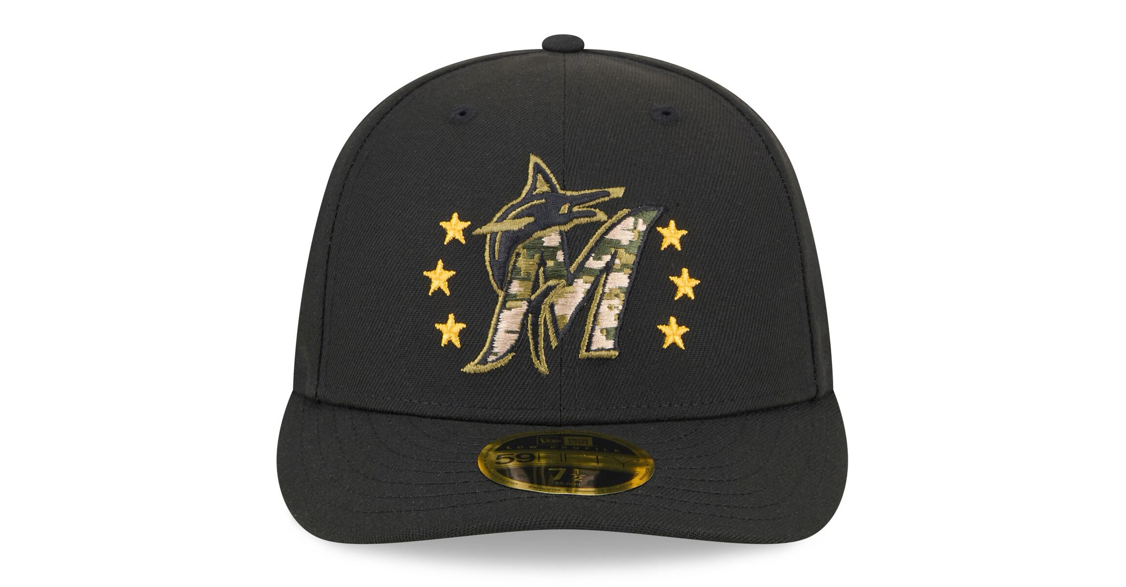 MLB Miami Marlins 2024 Armed Forces Day Low 59FIFTY Fitted Hat
