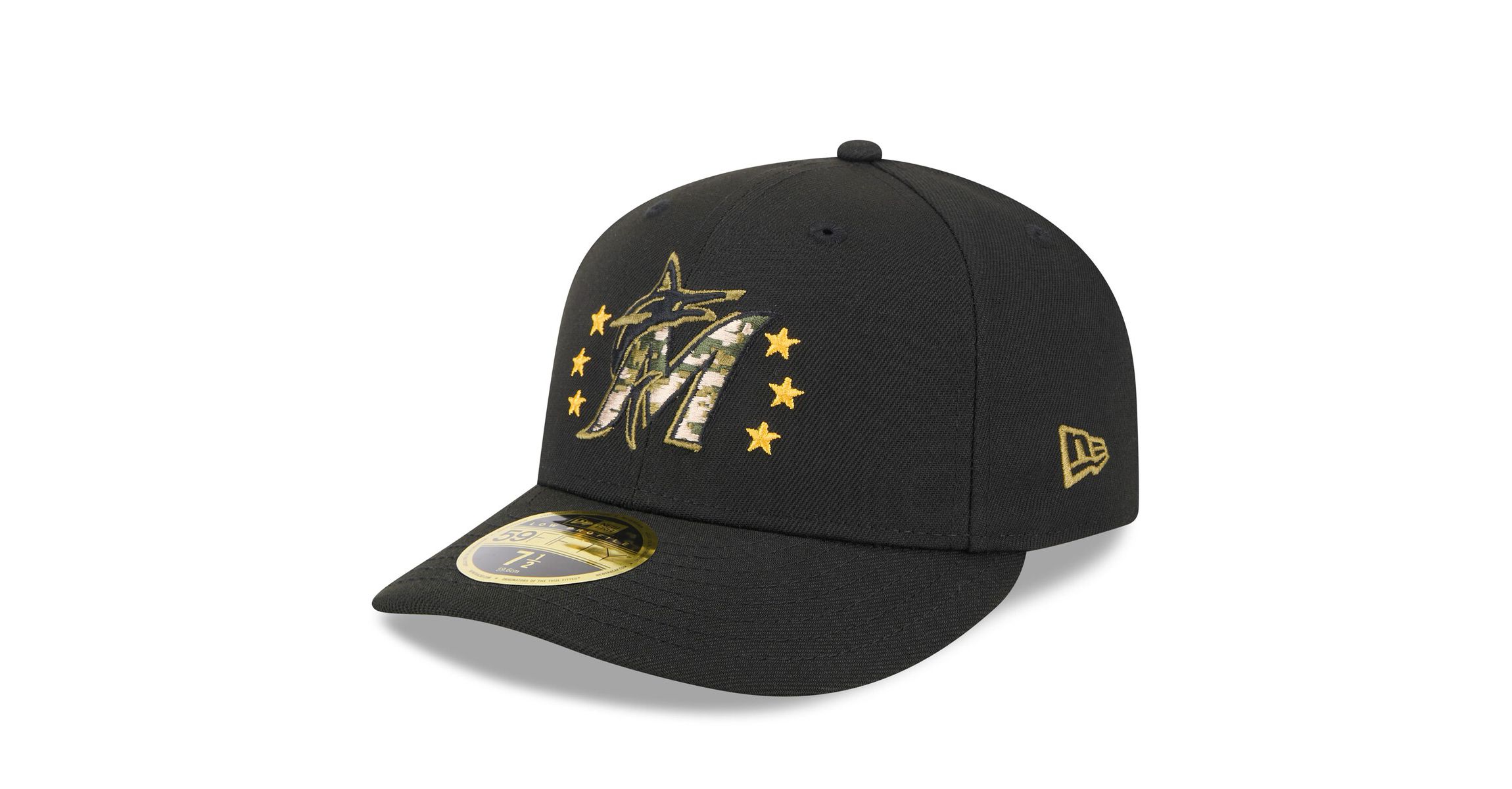 MLB Miami Marlins 2024 Armed Forces Day Low 59FIFTY Fitted Hat