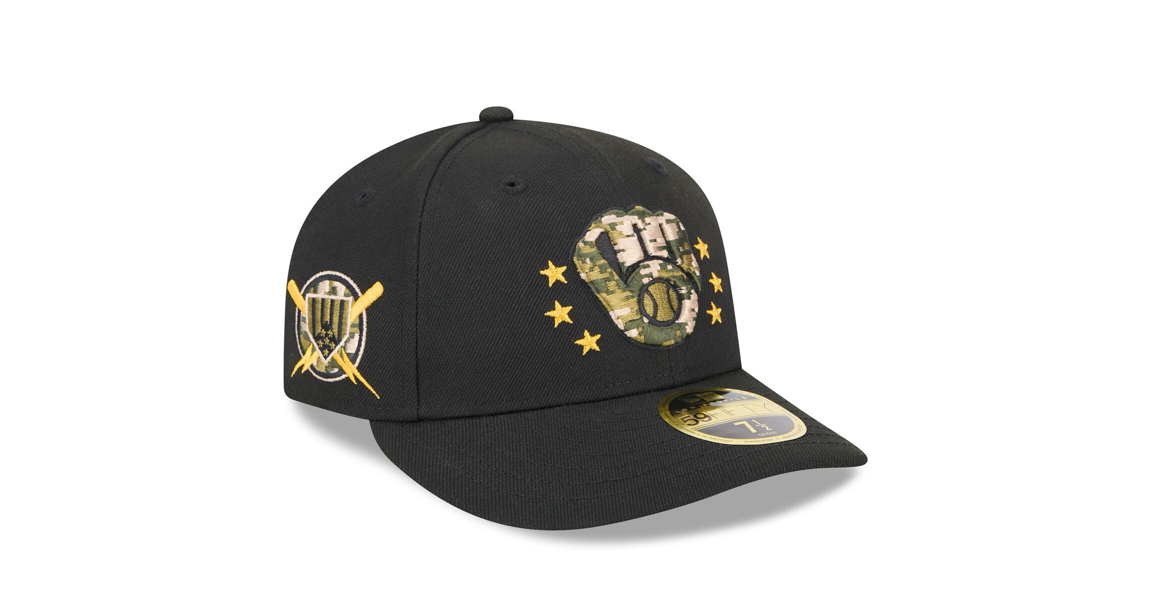 MLB Milwaukee Brewers 2024 Armed Forces Day Low 59FIFTY Fitted Hat