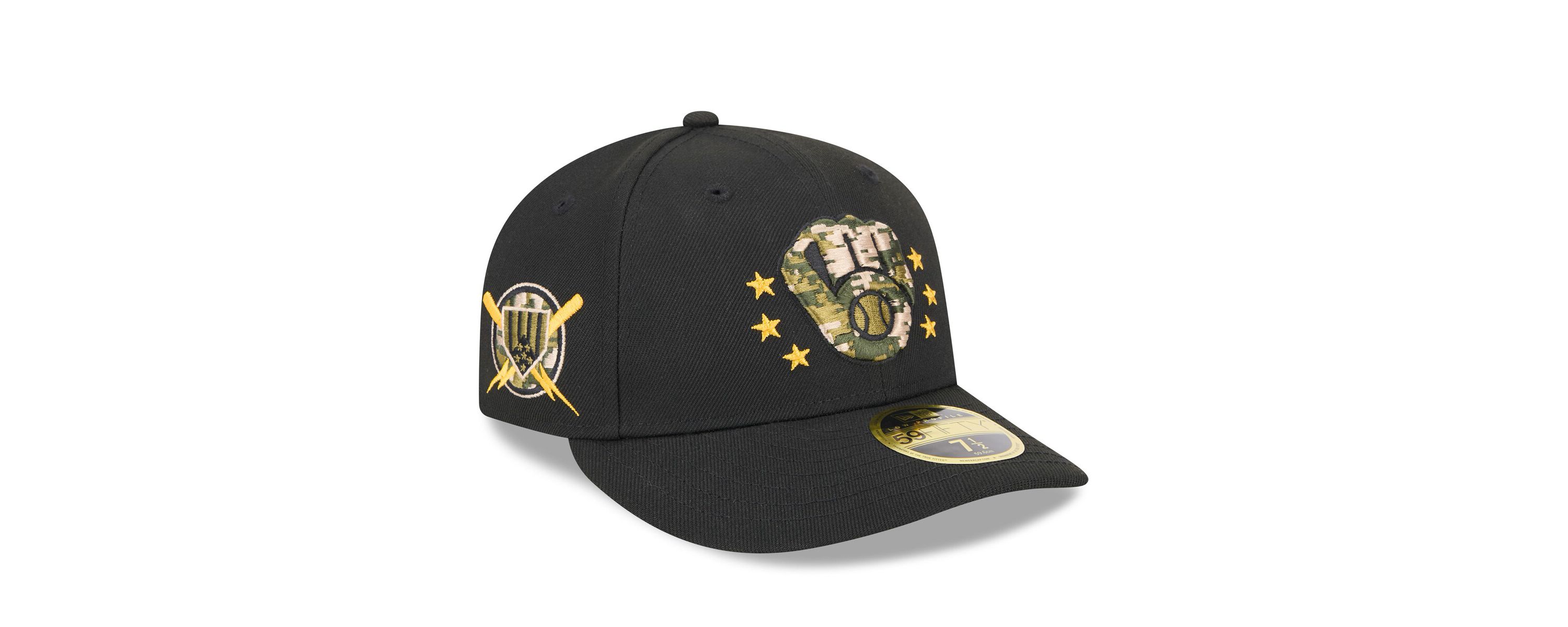MLB Milwaukee Brewers 2024 Armed Forces Day Low 59FIFTY Fitted Hat