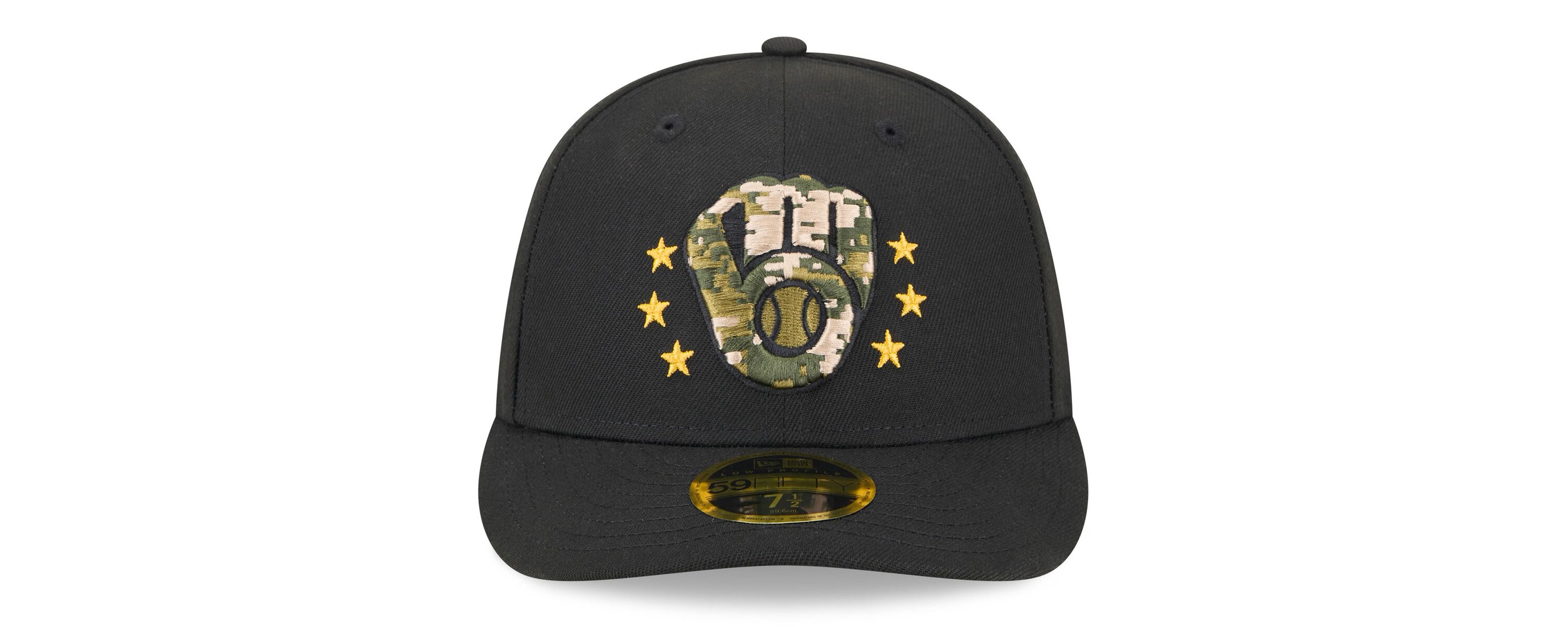 MLB Milwaukee Brewers 2024 Armed Forces Day Low 59FIFTY Fitted Hat