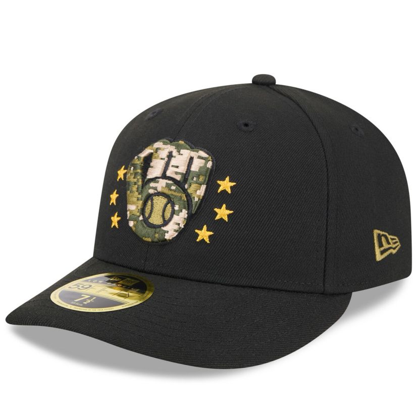 MLB Milwaukee Brewers 2024 Armed Forces Day Low 59FIFTY Fitted Hat