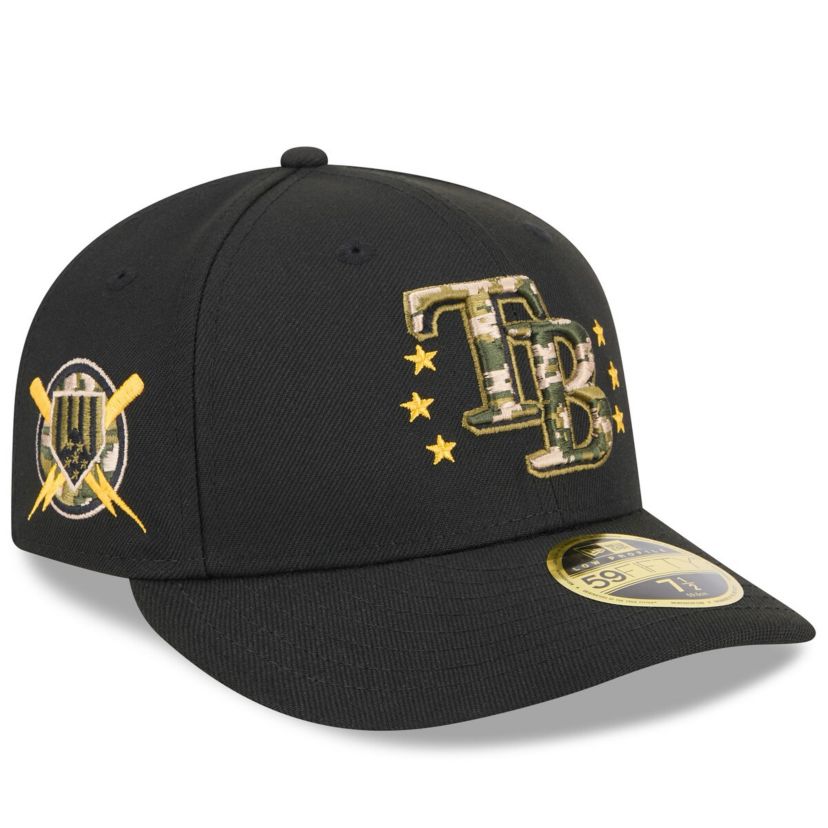 MLB Tampa Bay Rays 2024 Armed Forces Day Low 59FIFTY Fitted Hat