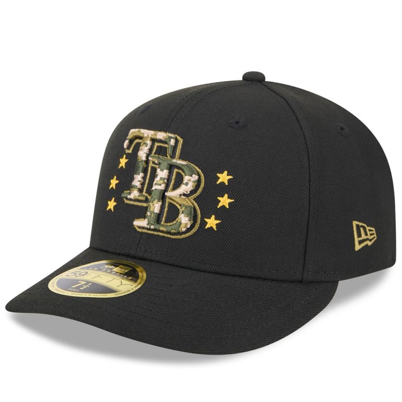 MLB Tampa Bay Rays 2024 Armed Forces Day Low 59FIFTY Fitted Hat