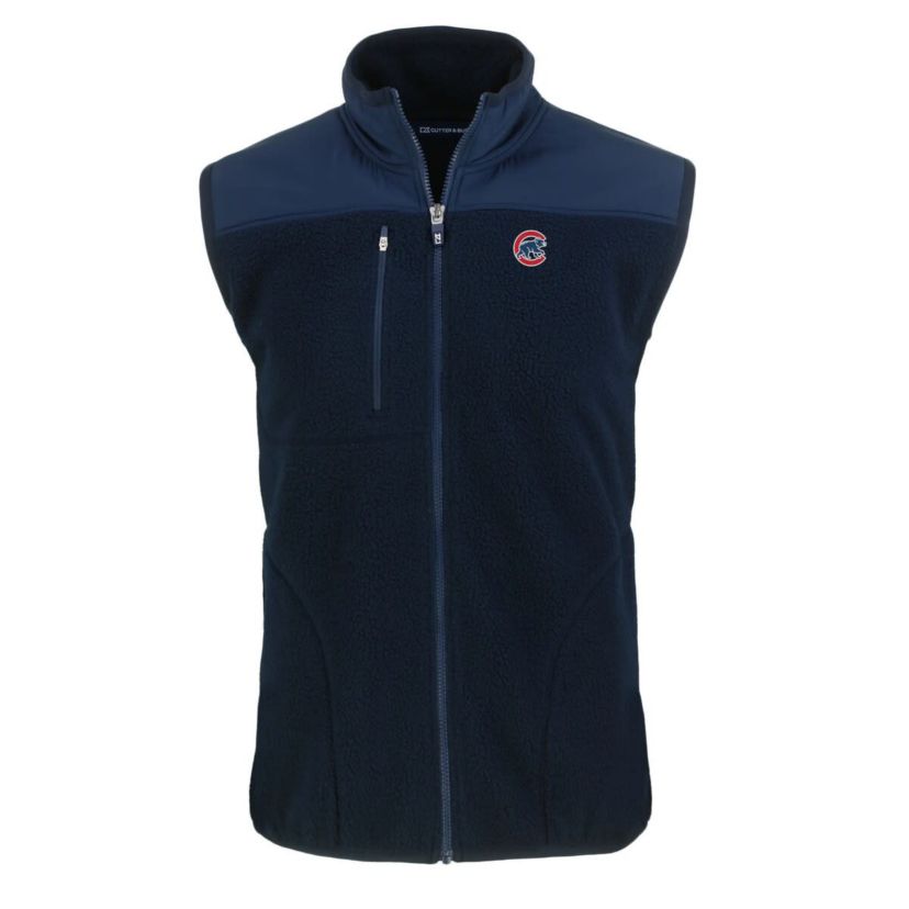 MLB Chicago Cubs Big & Tall Cascade Eco Sherpa Fleece Full-Zip Vest