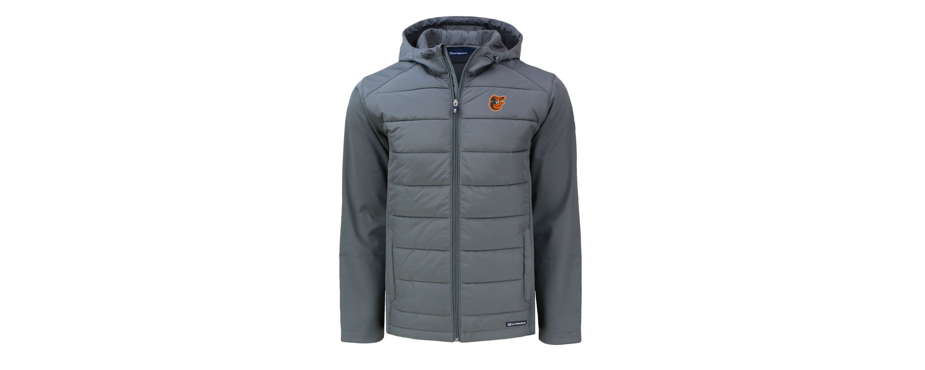 MLB Baltimore Orioles Big & Tall Evoke Hybrid Eco Softshell Recycled Full-Zip Hoodie