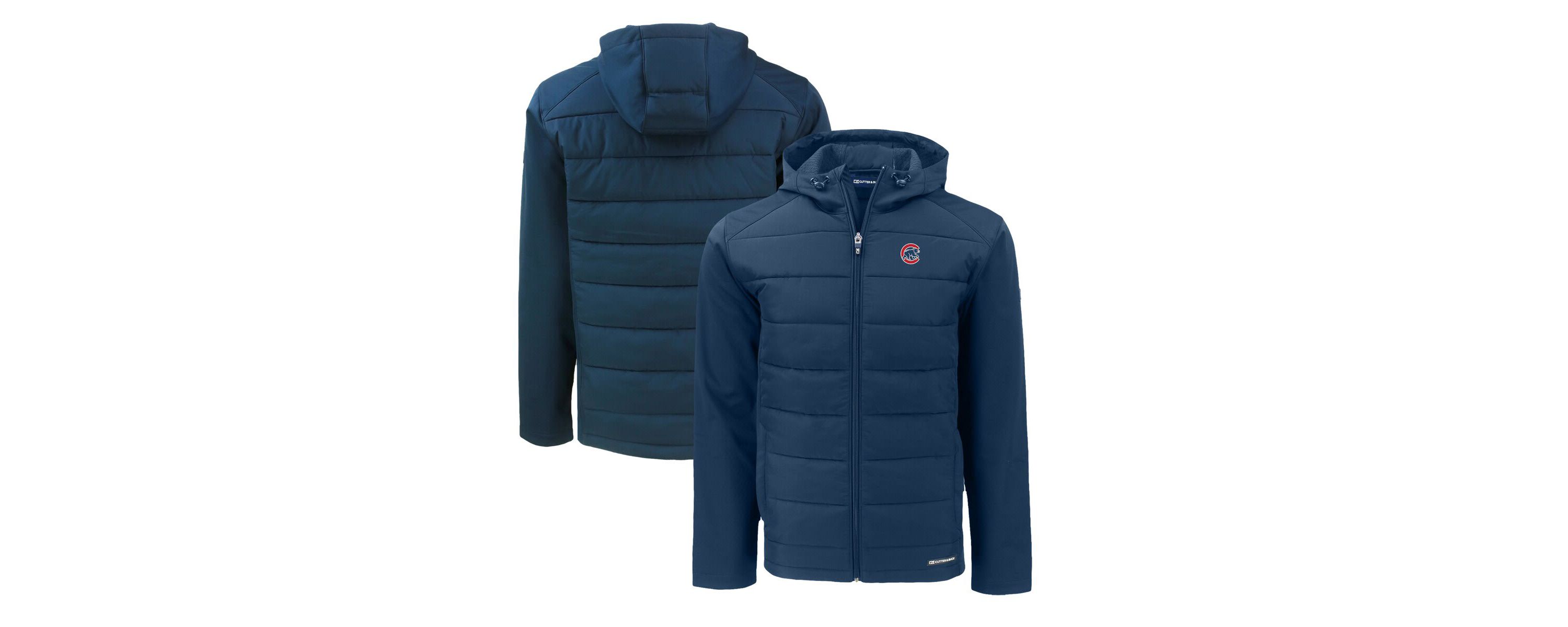 MLB Chicago Cubs Big & Tall Evoke Hybrid Eco Softshell Recycled Full-Zip Hoodie