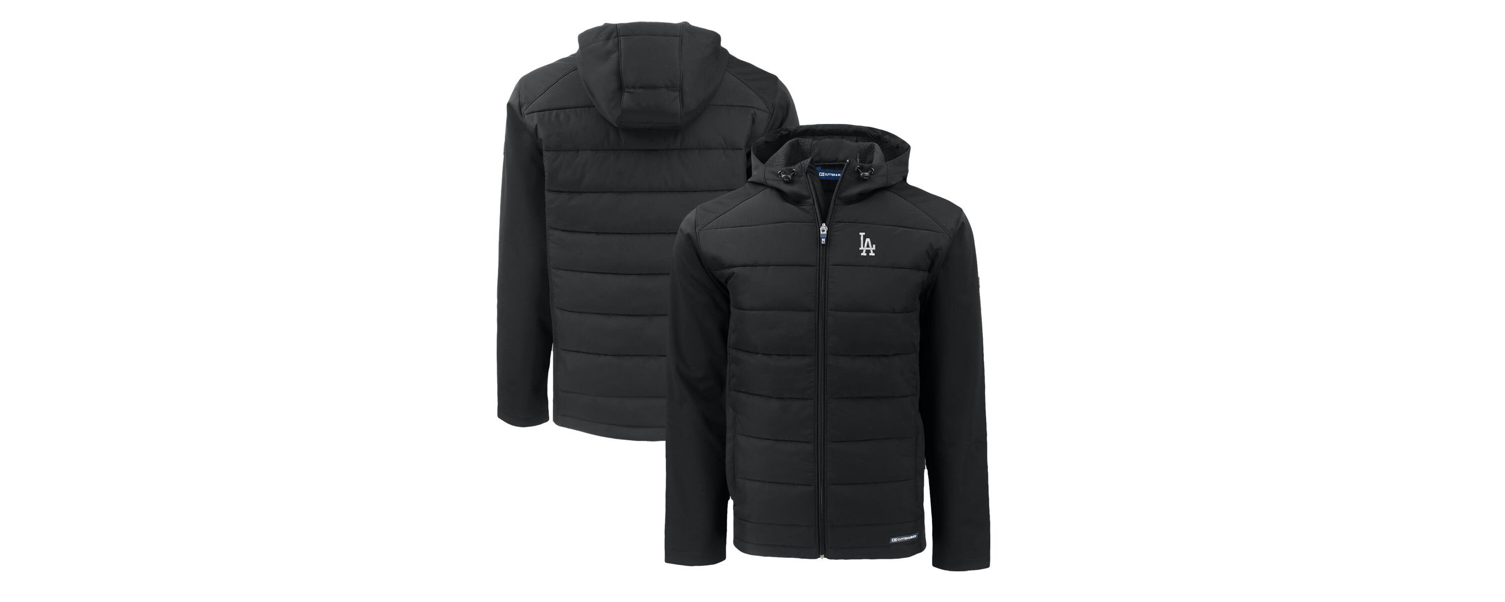 MLB Los Angeles Dodgers Big & Tall Evoke Hybrid Eco Softshell Recycled Full-Zip Hoodie