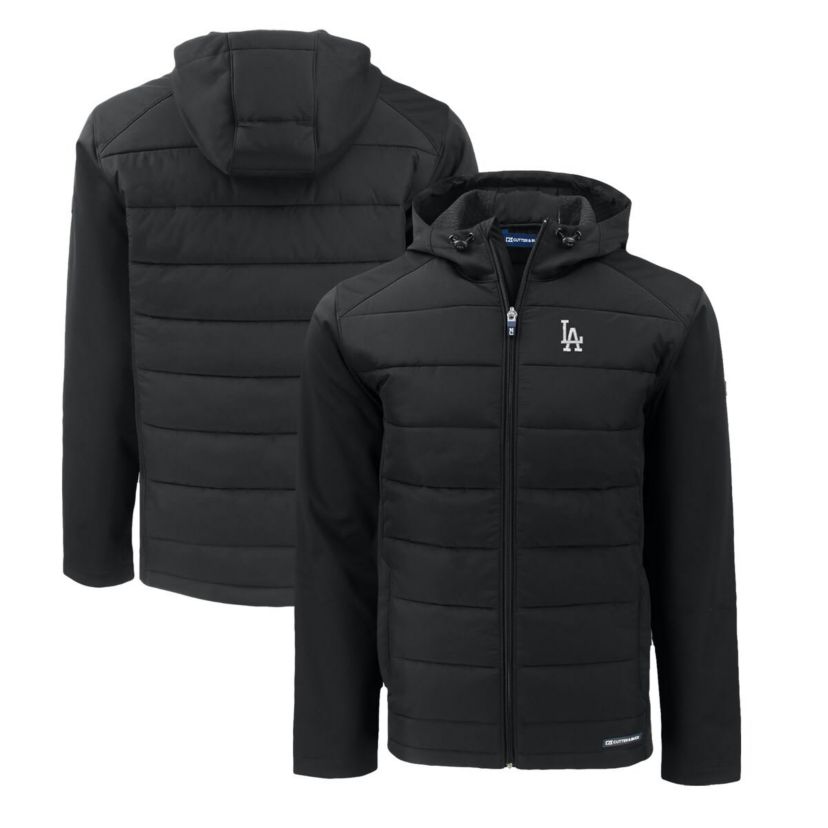MLB Los Angeles Dodgers Big & Tall Evoke Hybrid Eco Softshell Recycled Full-Zip Hoodie