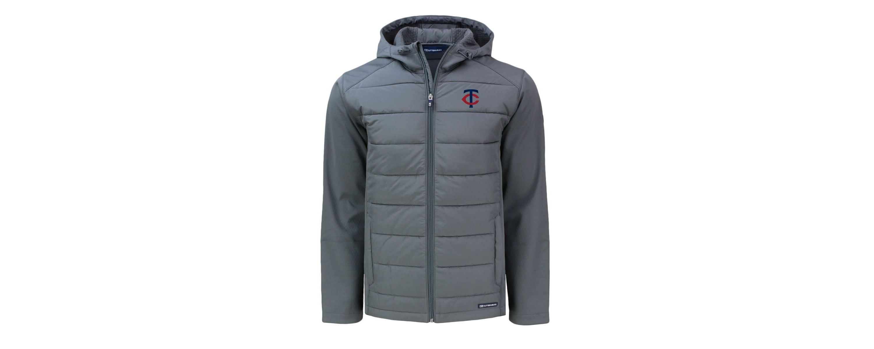 MLB Minnesota Twins Big & Tall Evoke Hybrid Eco Softshell Recycled Full-Zip Hoodie