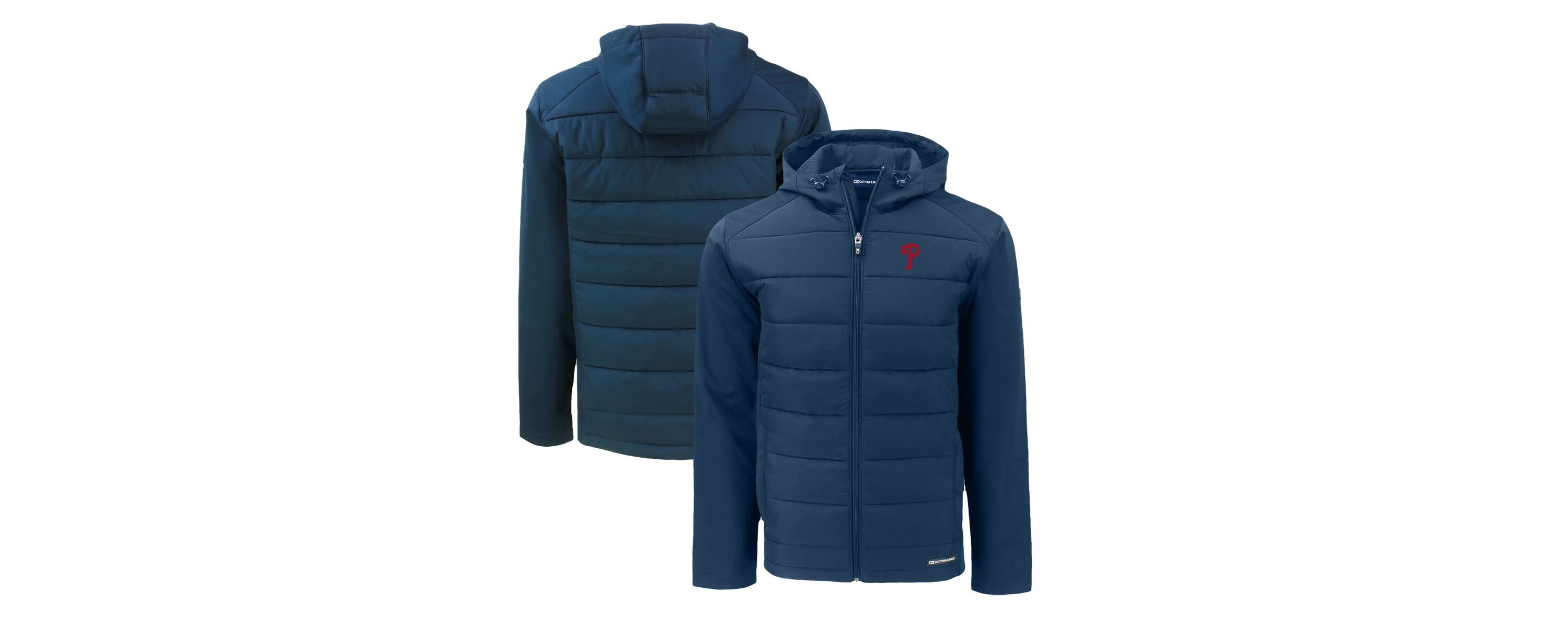 MLB Philadelphia Phillies Big & Tall Evoke Hybrid Eco Softshell Recycled Full-Zip Hoodie