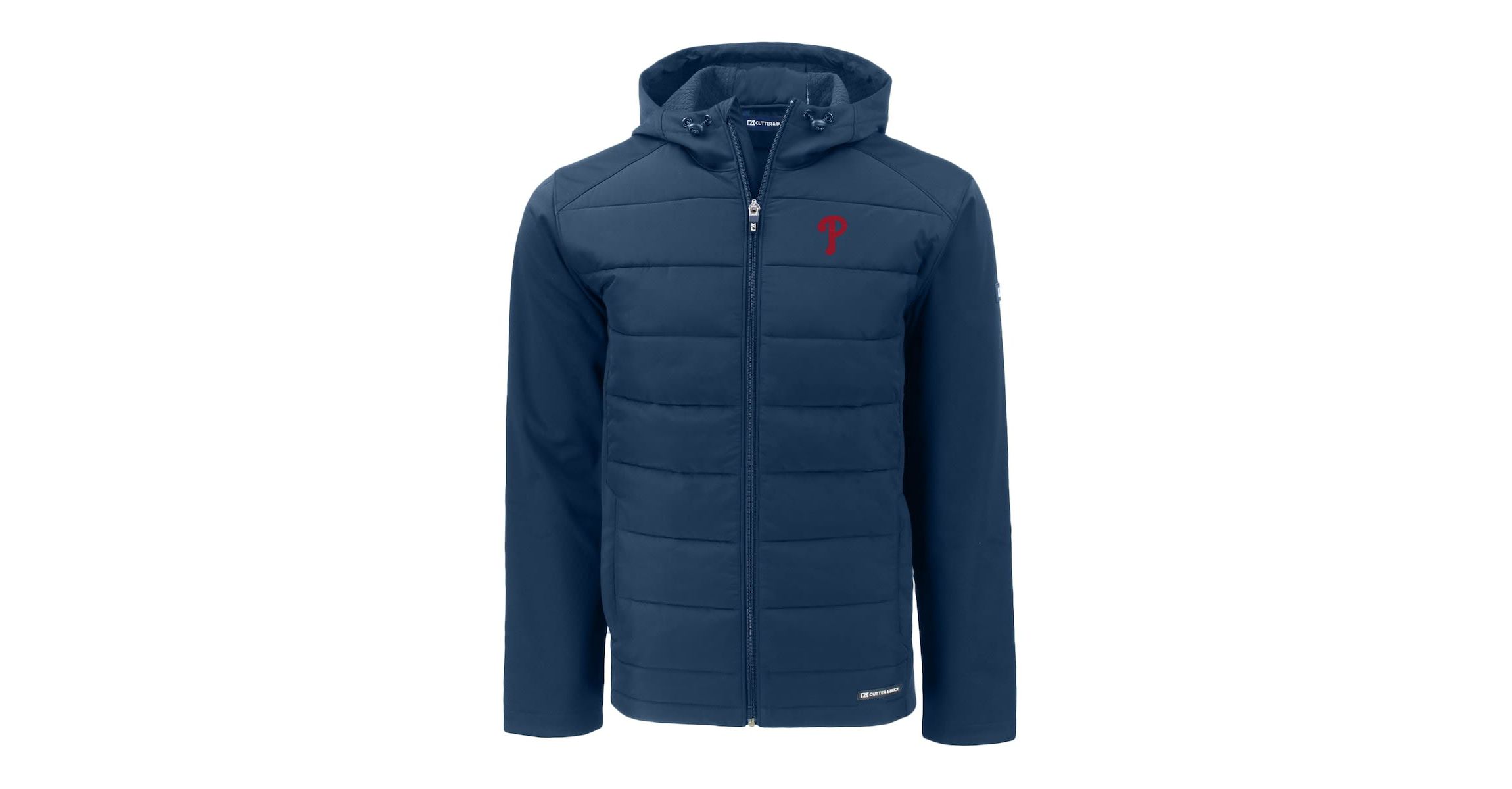 MLB Philadelphia Phillies Big & Tall Evoke Hybrid Eco Softshell Recycled Full-Zip Hoodie