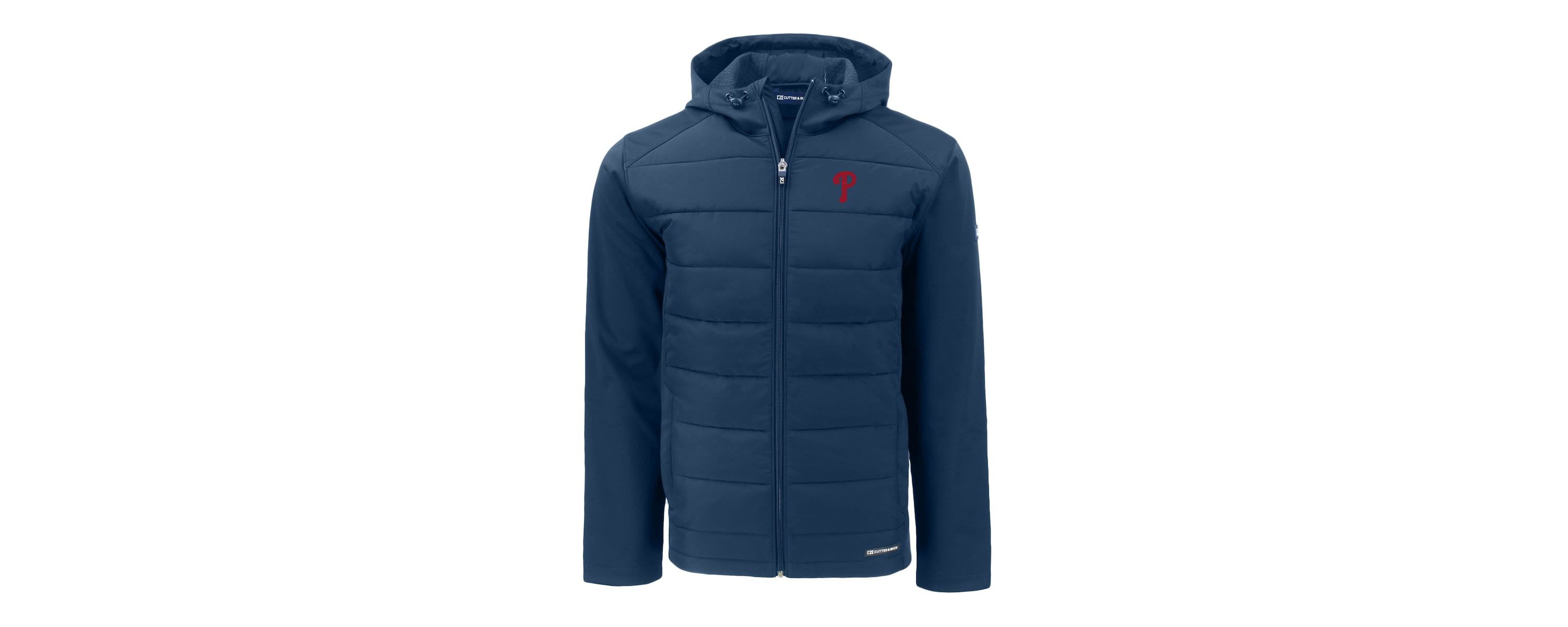 MLB Philadelphia Phillies Big & Tall Evoke Hybrid Eco Softshell Recycled Full-Zip Hoodie