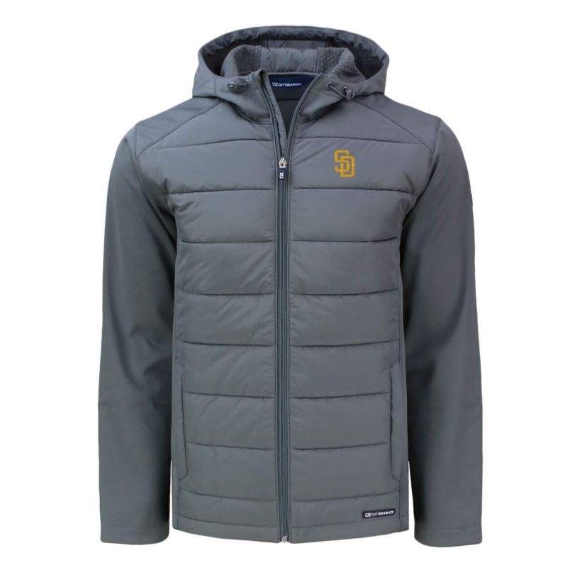 MLB San Diego Padres Big & Tall Evoke Hybrid Eco Softshell Recycled Full-Zip Hoodie