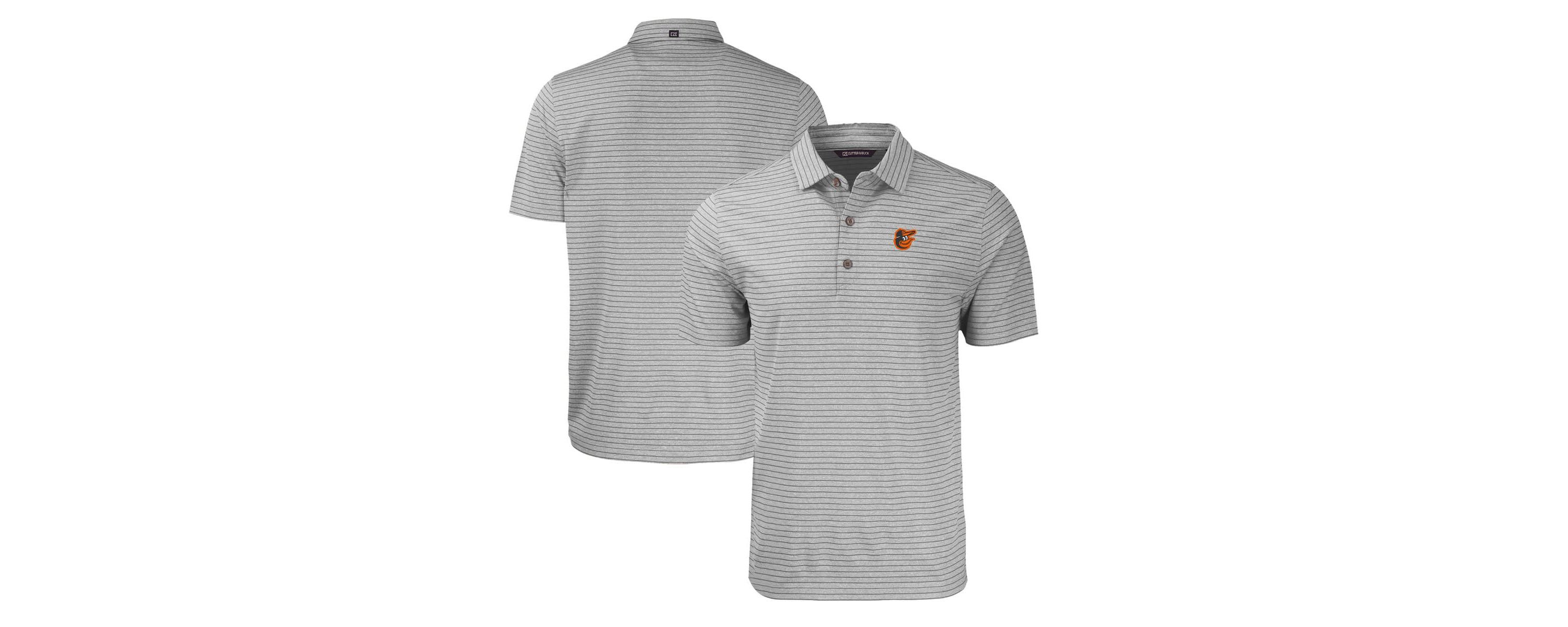 MLB Baltimore Orioles Big & Tall Forge Eco ed Stripe Stretch Recycled Polo