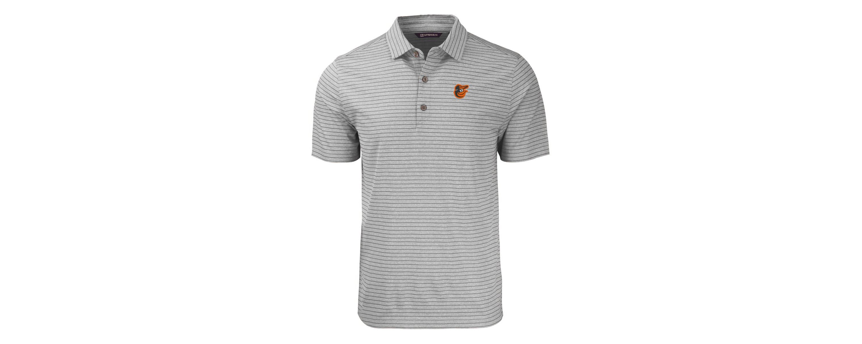 MLB Baltimore Orioles Big & Tall Forge Eco ed Stripe Stretch Recycled Polo
