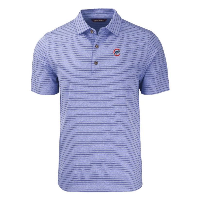 MLB Chicago Cubs Big & Tall Forge Eco ed Stripe Stretch Recycled Polo