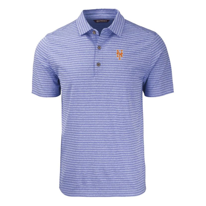 MLB New York Mets Big & Tall Forge Eco ed Stripe Stretch Recycled Polo