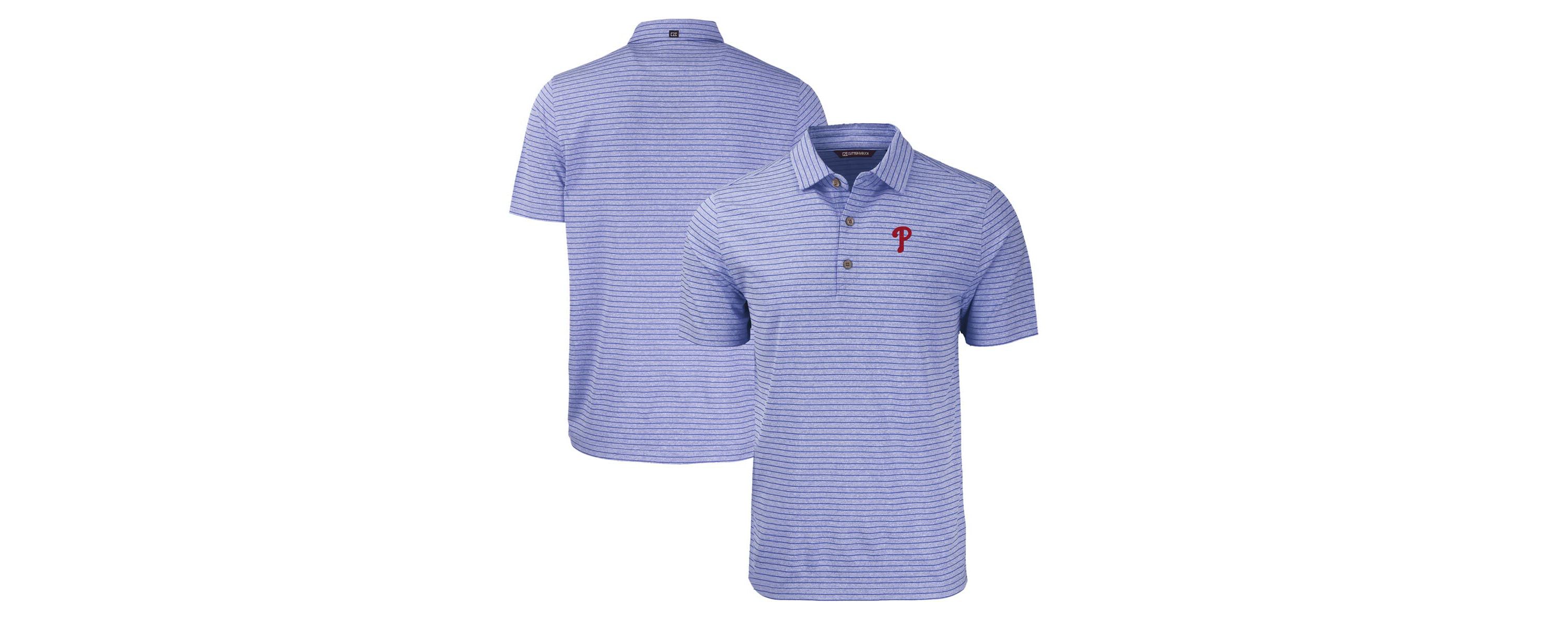 MLB Philadelphia Phillies Big & Tall Forge Eco ed Stripe Stretch Recycled Polo