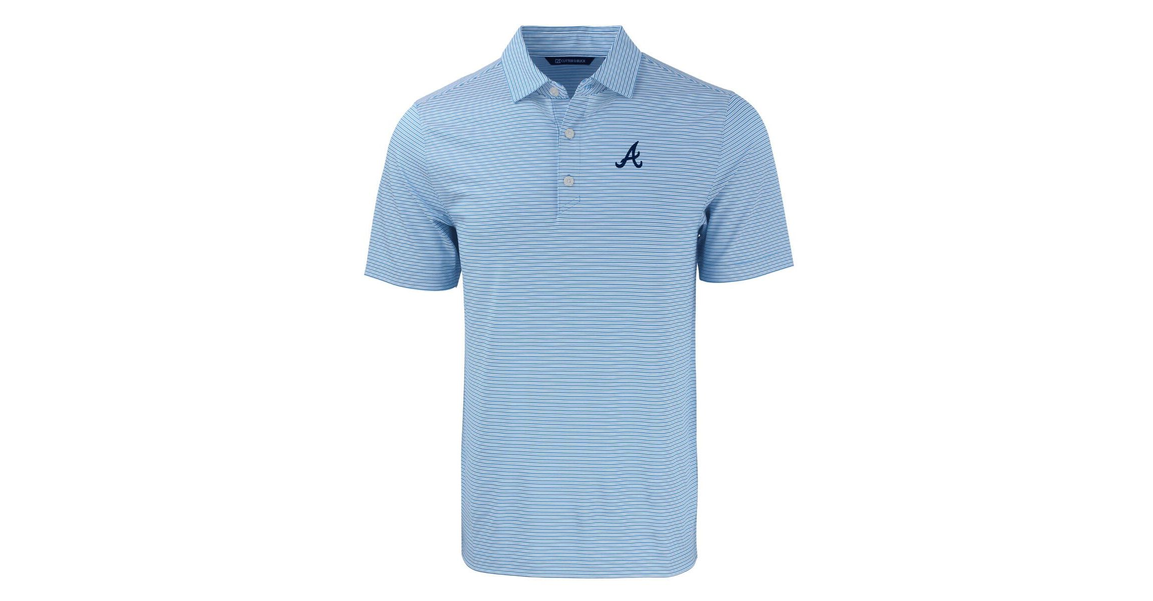 MLB Light Atlanta Braves Big & Tall Forge Eco Double Stripe Stretch Recycled Polo