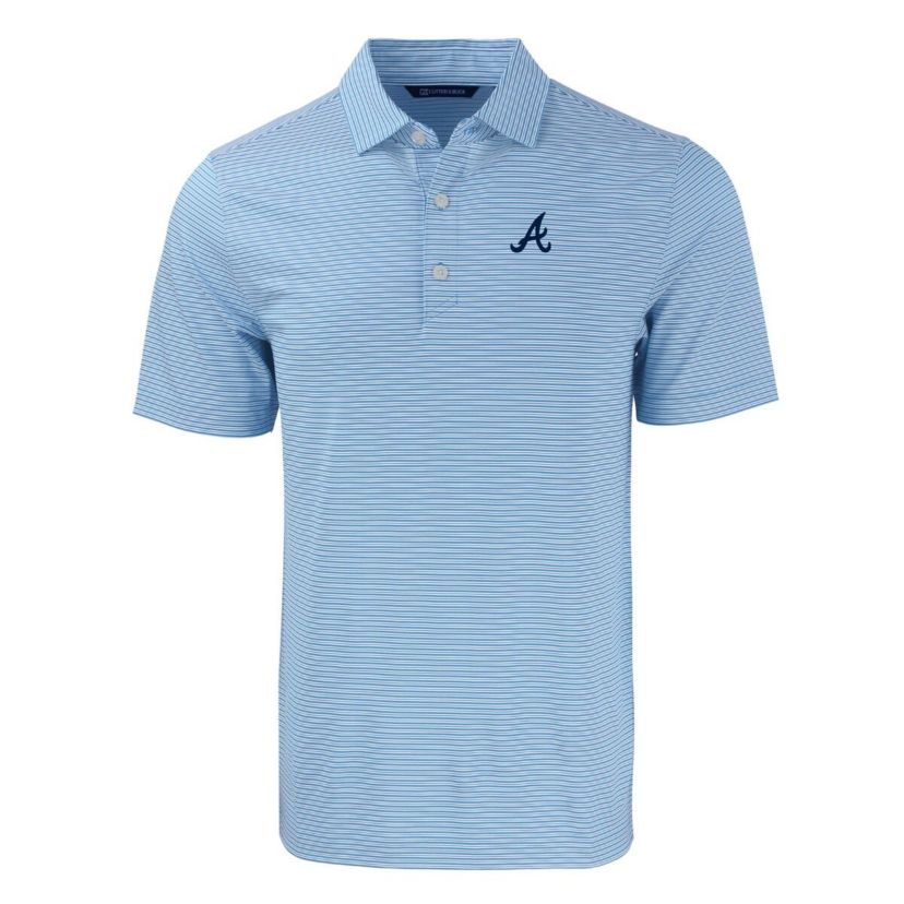 MLB Light Atlanta Braves Big & Tall Forge Eco Double Stripe Stretch Recycled Polo