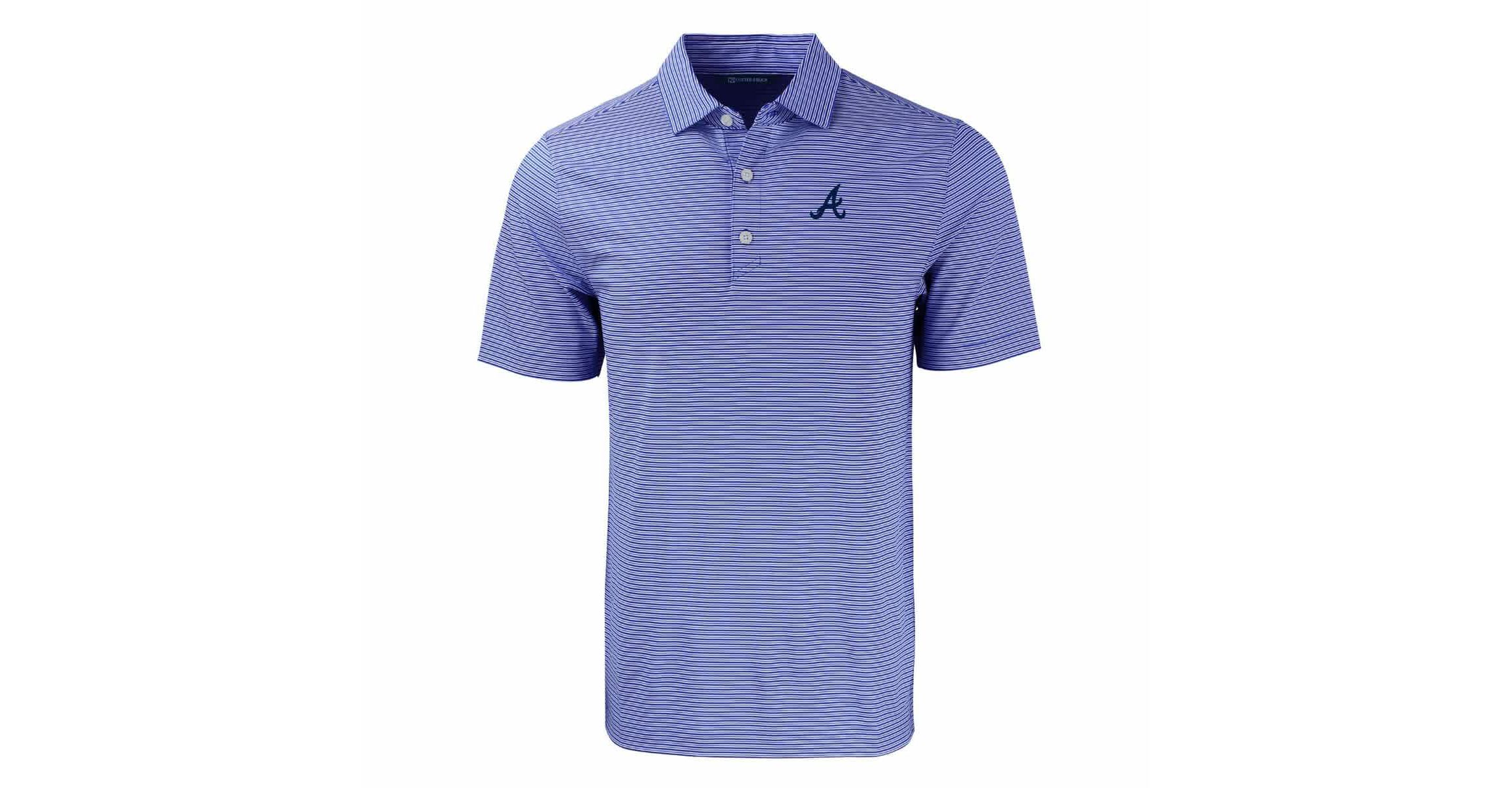 MLB Atlanta Braves Big & Tall Forge Eco Double Stripe Stretch Recycled Polo