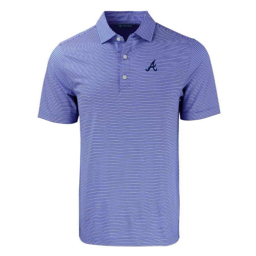 MLB Atlanta Braves Big & Tall Forge Eco Double Stripe Stretch Recycled Polo