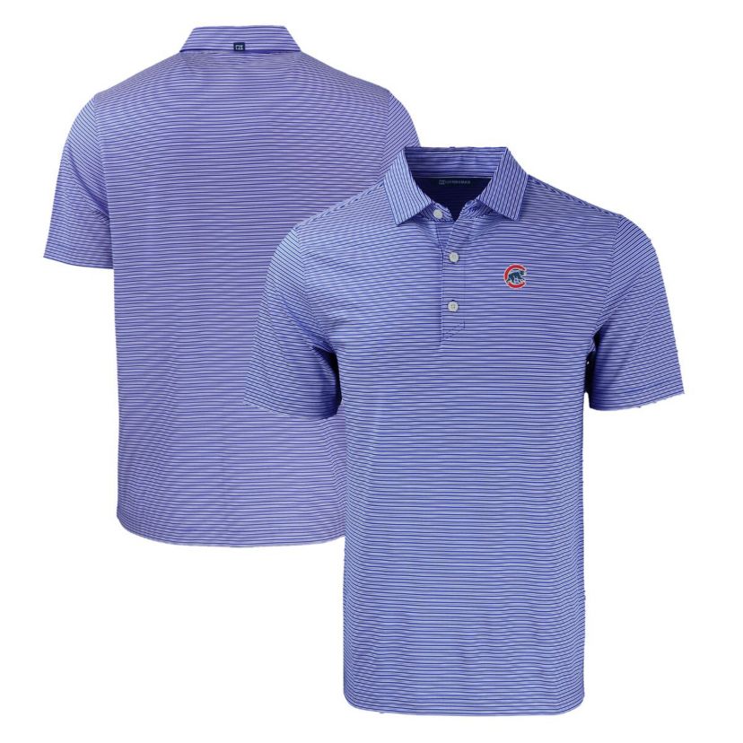 MLB Chicago Cubs Big & Tall Forge Eco Double Stripe Stretch Recycled Polo
