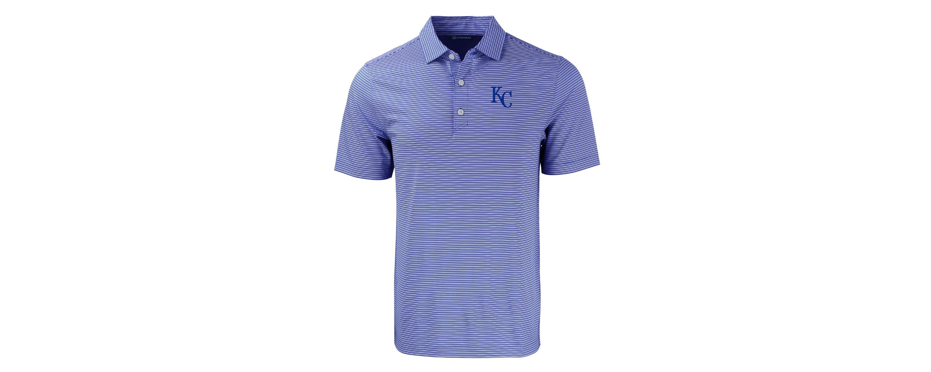 MLB Kansas City Royals Big & Tall Forge Eco Double Stripe Stretch Recycled Polo