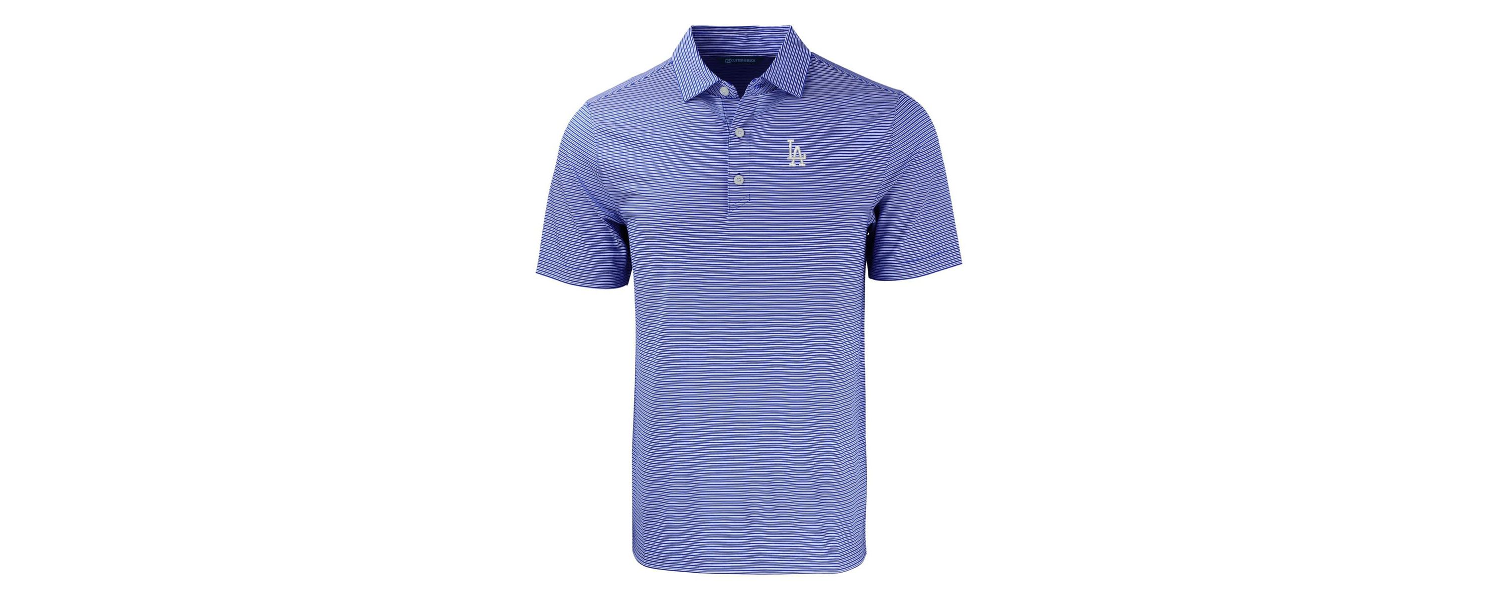 MLB Los Angeles Dodgers Big & Tall Forge Eco Double Stripe Stretch Recycled Polo