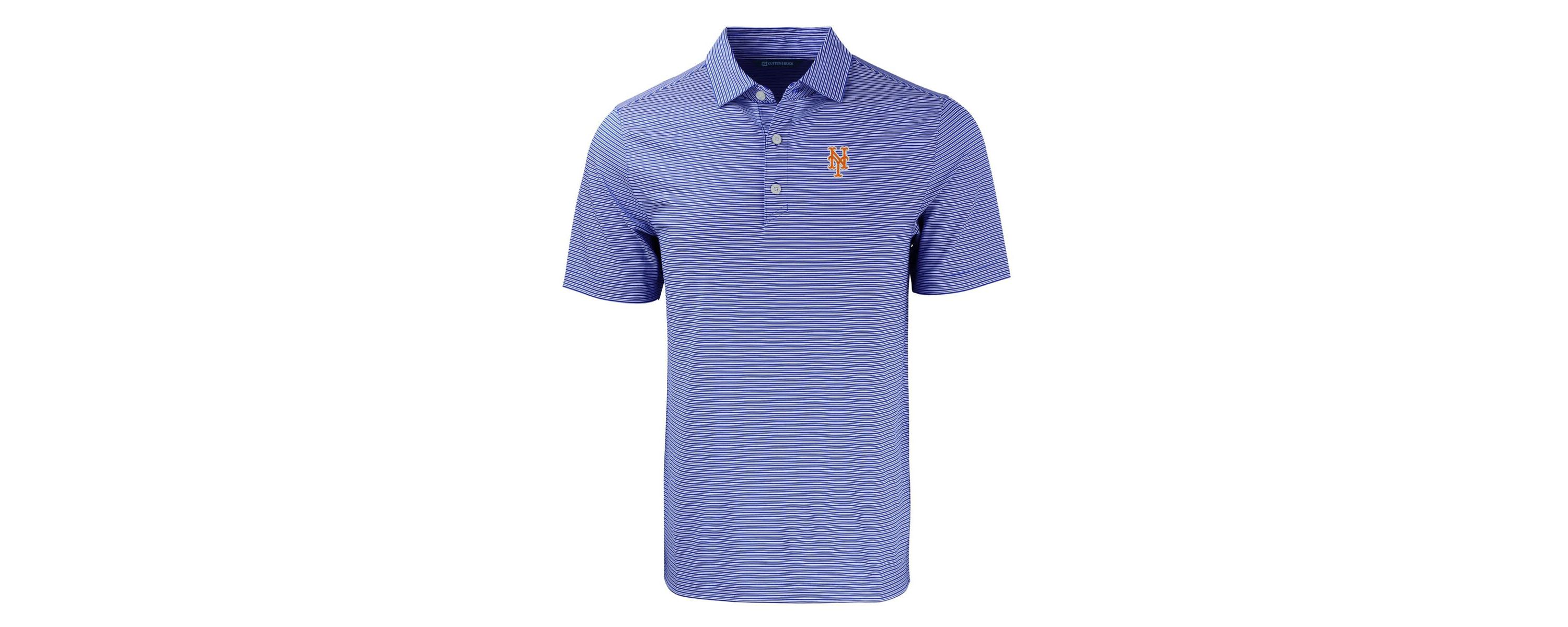 MLB New York Mets Big & Tall Forge Eco Double Stripe Stretch Recycled Polo