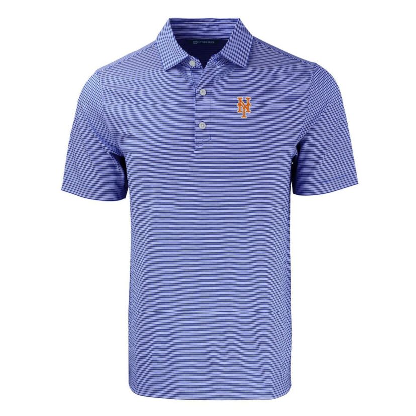 MLB New York Mets Big & Tall Forge Eco Double Stripe Stretch Recycled Polo