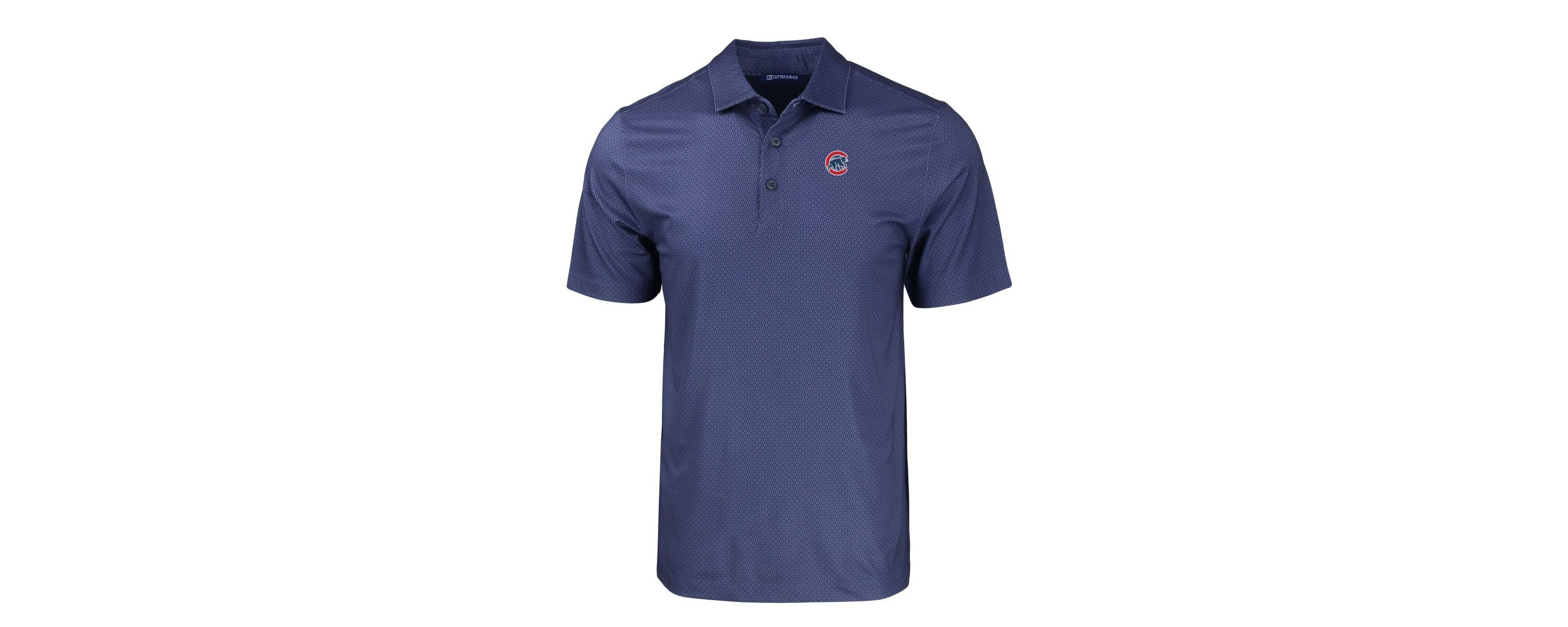 MLB Chicago Cubs Big & Tall Pike Eco Tonal Geo Print Stretch Recycled Polo