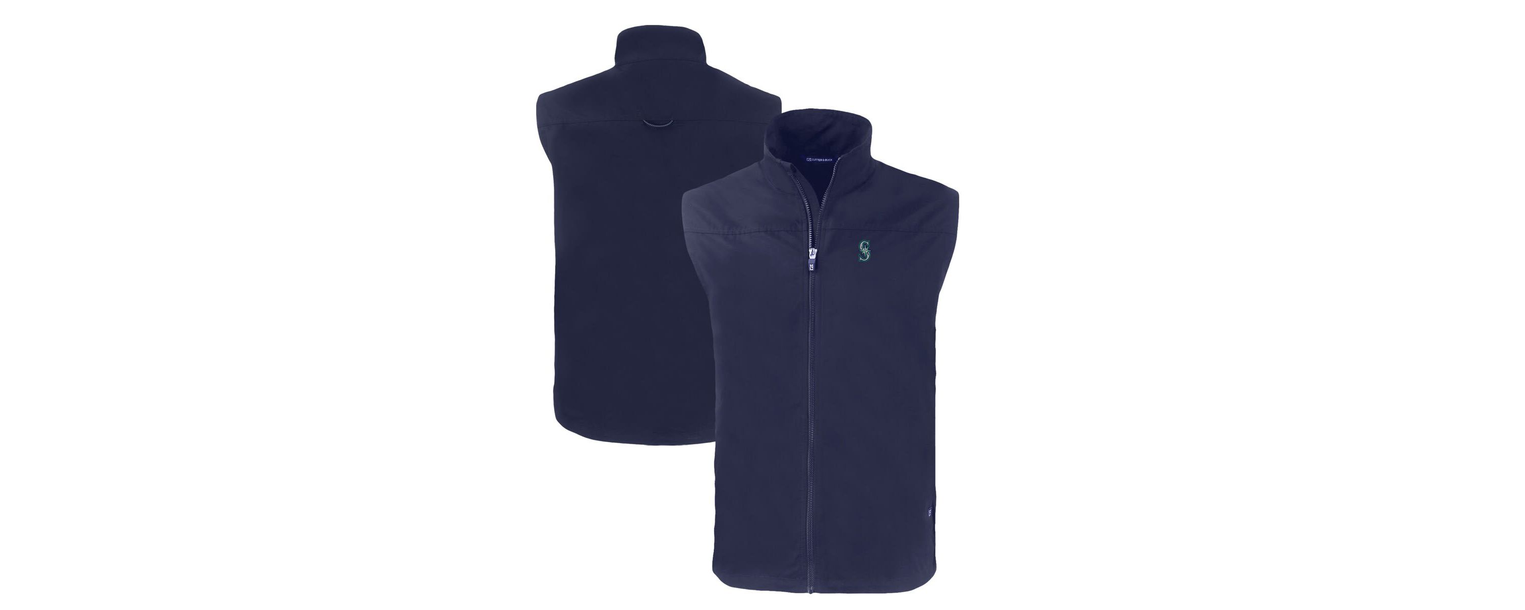 MLB Seattle Mariners Big & Tall Charter Eco Full-Zip Vest