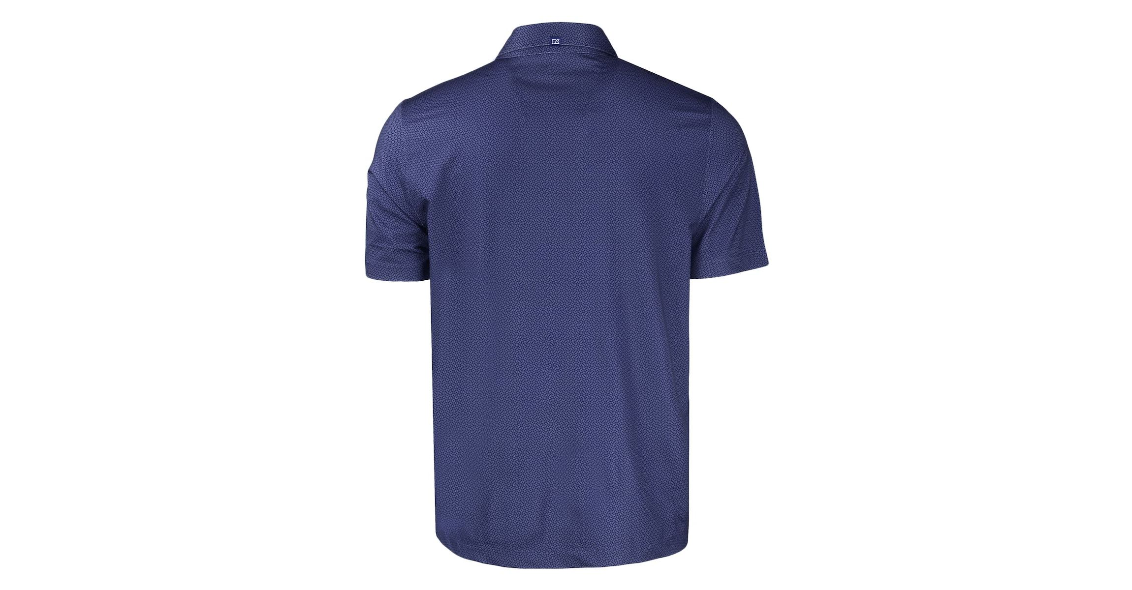 MLB Milwaukee Brewers Big & Tall Pike Eco Tonal Geo Print Stretch Recycled Polo