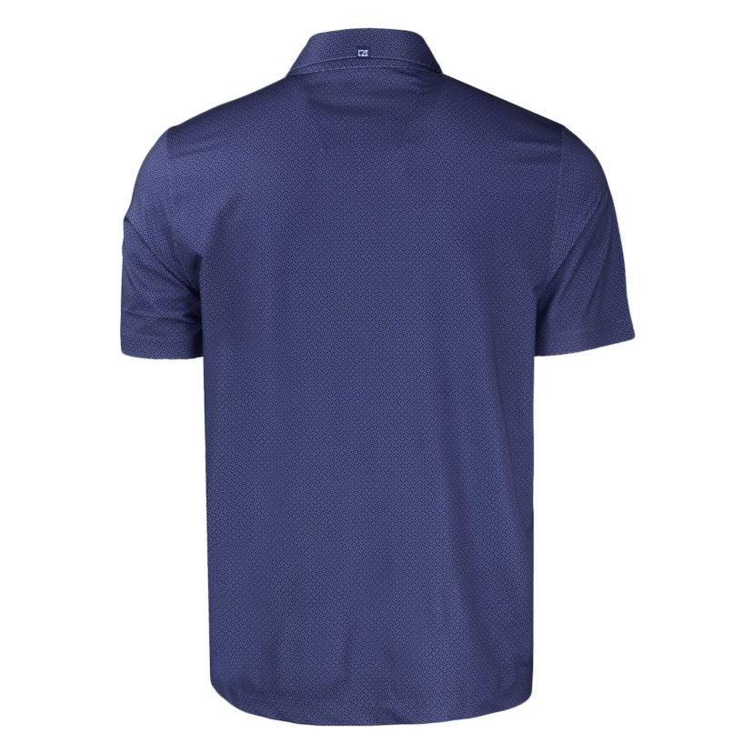 MLB Milwaukee Brewers Big & Tall Pike Eco Tonal Geo Print Stretch Recycled Polo