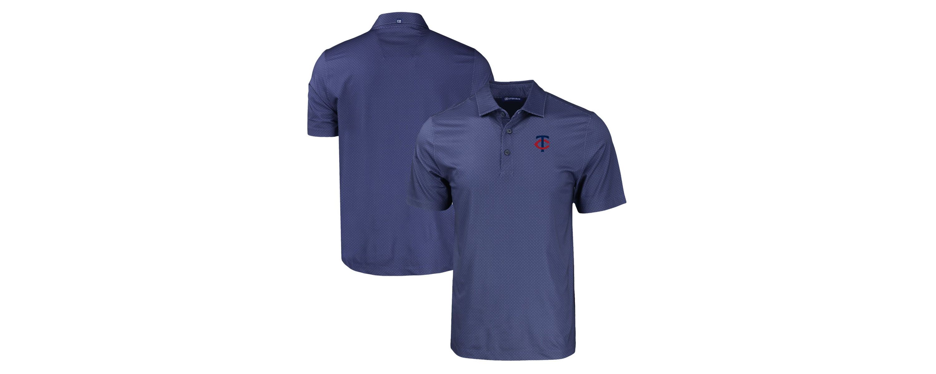 MLB Minnesota Twins Big & Tall Pike Eco Tonal Geo Print Stretch Recycled Polo