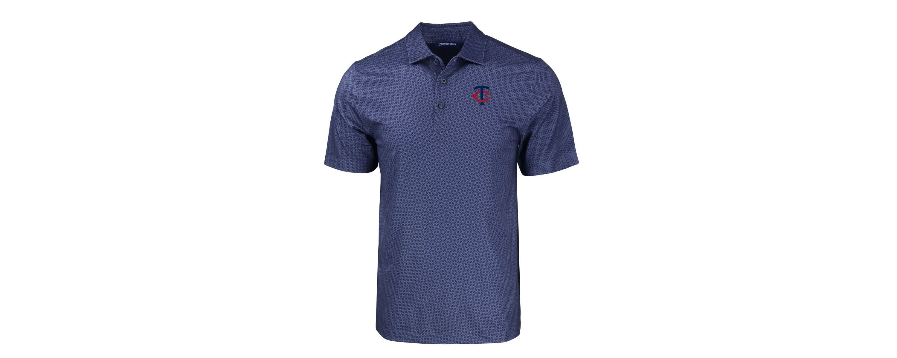 MLB Minnesota Twins Big & Tall Pike Eco Tonal Geo Print Stretch Recycled Polo