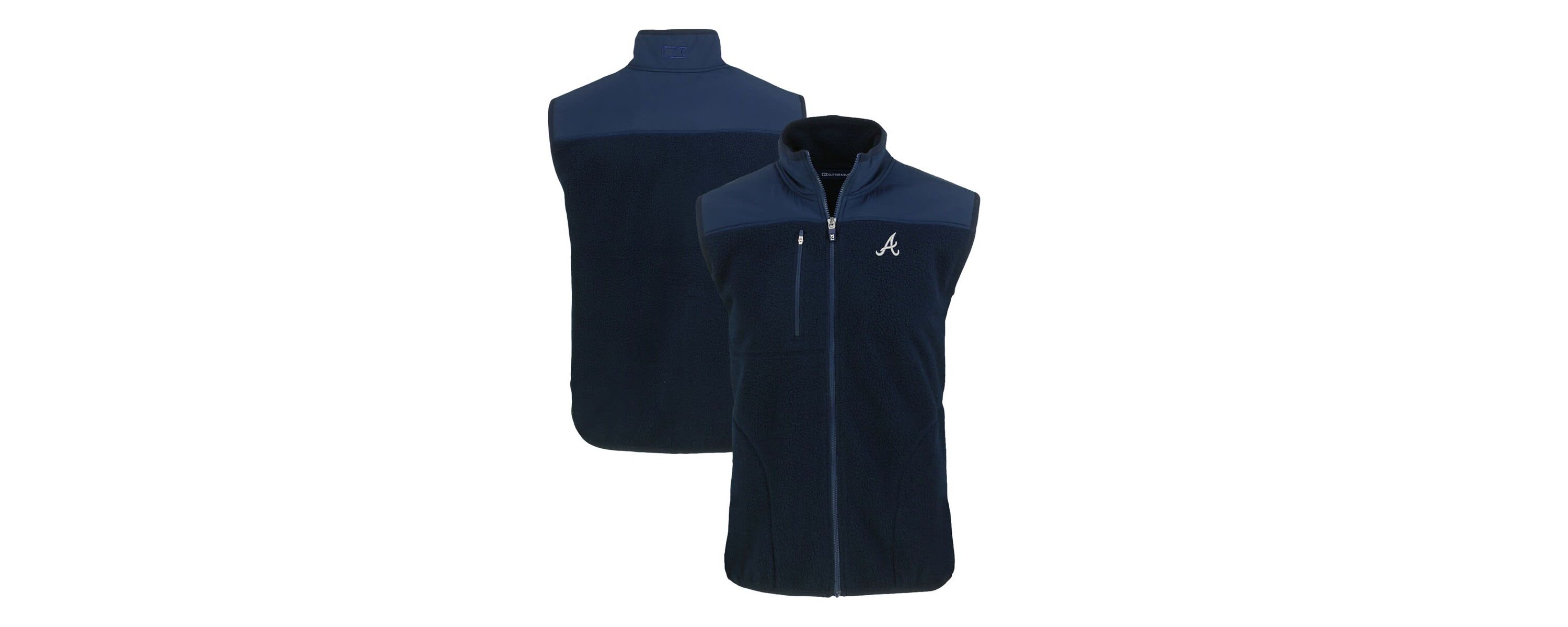 MLB Atlanta Braves Cascade Eco Sherpa Fleece Full-Zip Vest