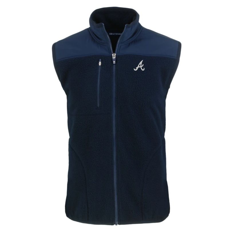 MLB Atlanta Braves Cascade Eco Sherpa Fleece Full-Zip Vest